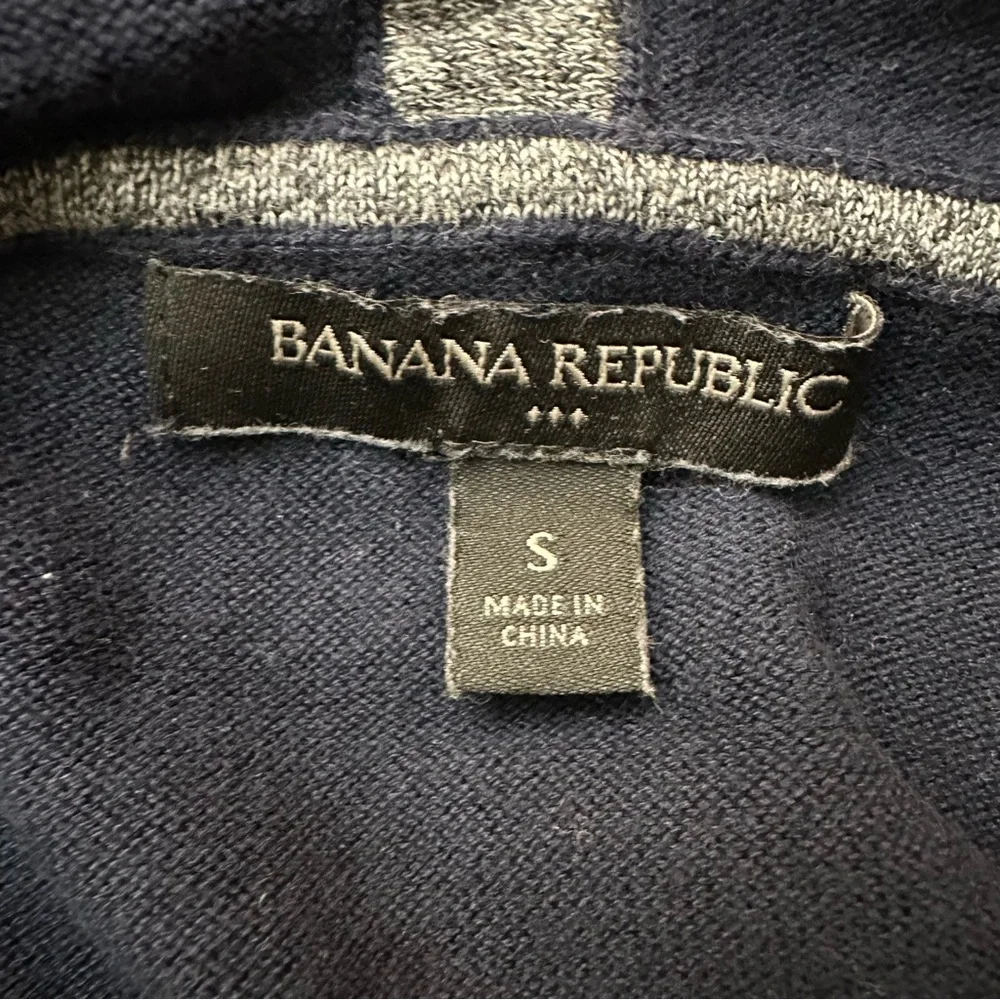 Banana Republic Cotton Lightweight Hooded Sweatshirt Hoodie Men’s Sz S Navy Blue